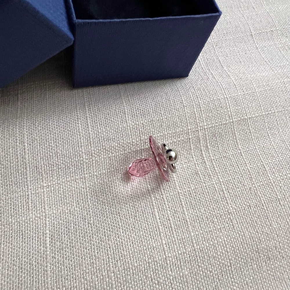 Swarovski Pink Crystal Pacifier Charm
